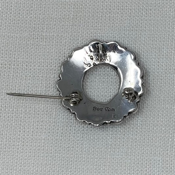 Bea Tom Navajo Vintage Multi-stone Pin/Brooch/Pendant Sterling - Picture 3 of 8